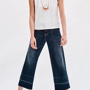 Pilcro and the Letterpress cropped wide leg jeans